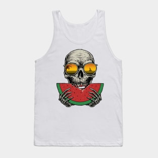 Skull watermelon summer Tank Top